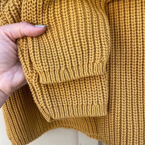 Jenni Kayne Fisherman Organic Cotton Blend Sweater Mustard Yellow - Picture 5 of 14